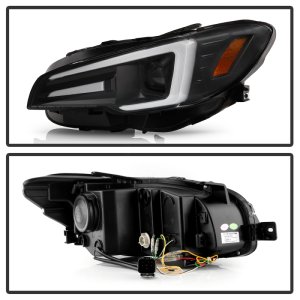Subaru Impreza Headlights - SPYDER - Spyder Signature Series, Halogen Model, Projector Headlights - Black - `15-`20