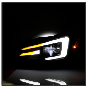 Subaru Impreza Headlights - SPYDER - Apex Series Projector + High-Power LED Module - Black - `15-`20