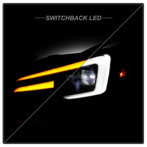 Subaru Impreza Headlights - SPYDER - APEX Series Projector LED Model High-Power LED Module - Black - `15-`20
