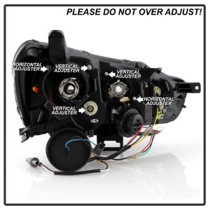 Mitsubishi Lancer EVO Headlights - SPYDER - Projector - Black - `08-`17