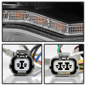 Mitsubishi Lancer Headlights - SPYDER - Projector, Spyder Signature Series, Xenon/HID, Sequential LED Turn Signal - Black - `08-`17