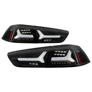 Mitsubishi Evolution Tail Lights - SPYDER - LED Version 2 - Black - `08-`14 Mitsubishi Evolution Tail Lights - SPYDER - LED Version 2 - Black - `08-`14