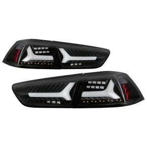 Mitsubishi Evolution Tail Lights - SPYDER - LED Version 2 - Black - `08-`14 Mitsubishi Evolution Tail Lights - SPYDER - LED Version 2 - Black - `08-`14