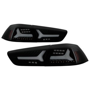 Mitsubishi Evolution LED Tail Lights - Rear - SPYDER - Version 2 - Black Smoke - `08-`14 Mitsubishi Evolution LED Tail Lights - Rear - SPYDER - Version 2 - Black Smoke - `08-`14