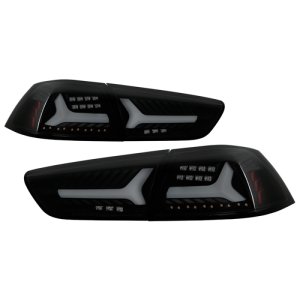 Mitsubishi Evolution LED Tail Lights - Rear - SPYDER - Version 2 - Black Smoke - `08-`14