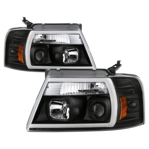Ford F-150 Headlights - SPYDER - Spyder Platinum Series, High-Power LED Module (Low Beam), Projector - Black - `04-`08