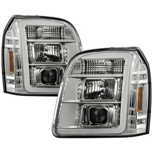 GMC Yukon Headlights - SPYDER - Version 2 Projector Headlights - Chrome - `07-`14