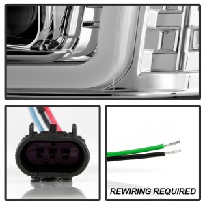 GMC Yukon Denali Headlights - SPYDER - Version 2 Projector Headlights - Chrome - `07-`14