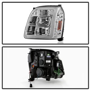 GMC Yukon Denali Headlights - SPYDER - Version 2 Projector Headlights - Chrome - `07-`14