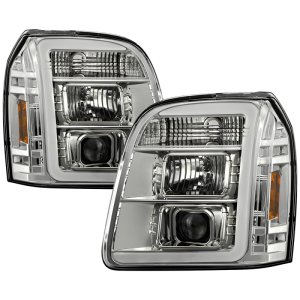 GMC Yukon XL Headlights - SPYDER - Version 2 Projector Headlights - Chrome - `07-`14