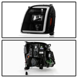 GMC Yukon XL Headlights - SPYDER - Version 2 Projector Headlights - Black - `07-`14