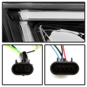 Dodge Charger Headlights - SPYDER - Platinum Series High-Power LED Module - Black - `11-`14