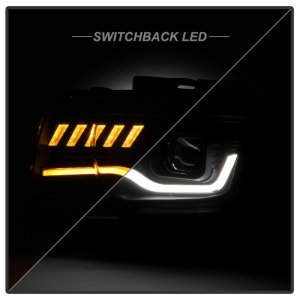 Chevrolet Camaro Headlights - SPYDER - Sequential LED Switchback Turn Signal Lights - Black - `10-`13