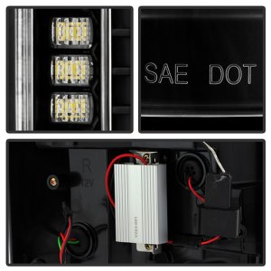 Ford F250 Superduty LED Tail Lights - SPYDER - Halogen Model Only - Black - `20-`21