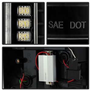 Ford F250 Superduty LED Tail Lights - SPYDER - Halogen Model Only - Black - `20-`21