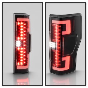 Ford F250 Superduty LED Tail Lights - SPYDER - Halogen Model Only - Black - `20-`21