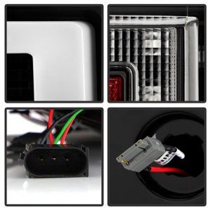 Ford F250 Superduty LED Tail Lights - SPYDER - Halogen Model Only - Black - `20-`21