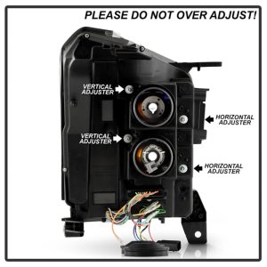 GMC Yukon Projector Headlights - SPYDER - Halogen Model + Sequential Switchback Turn Signal + Greeting Light Animation - Black - `15-`20