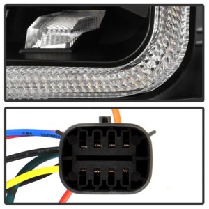 GMC Yukon Projector Headlights - SPYDER - Halogen Model + Sequential Switchback Turn Signal + Greeting Light Animation - Black - `15-`20