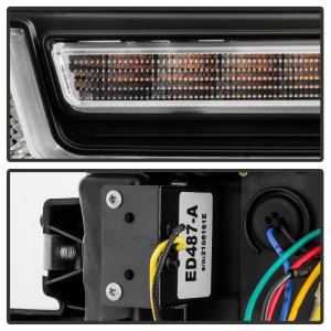 Chevrolet Silverado 2500 Headlights - SPYDER - LED Light Bar Projector, Sequential LED Turn Signal - Black - `20-`23