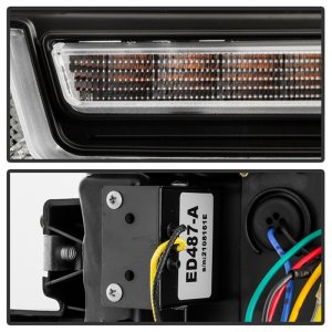 Chevrolet Silverado 3500 Headlights - SPYDER - LED Light Bar Projector, Sequential LED Turn Signal - Black - `20-`23