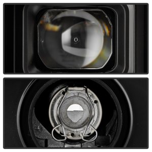 Chevrolet Silverado 3500 Headlights - SPYDER - LED Light Bar Projector, Sequential LED Turn Signal - Black - `20-`23