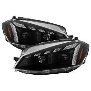 Volkswagen Golf MK7.5 Headlights - SPYDER - Projector, Spyder Signature Series - Black - `18-`21 Volkswagen Golf MK7.5 Headlights - SPYDER - Projector, Spyder Signature Series - Black - `18-`21