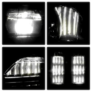 Porsche Cayenne Headlights - SPYDER - High-Power LED - Black - `11-`14