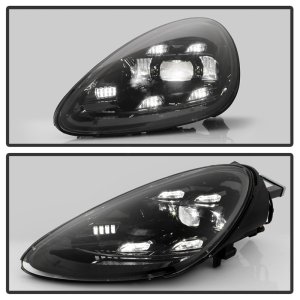 Porsche Cayenne Headlights - SPYDER - High-Power LED - Black - `11-`14