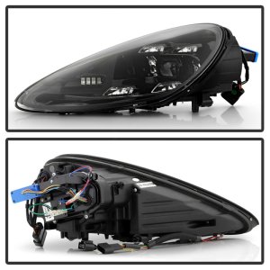 Porsche Cayenne Headlights - SPYDER - High-Power LED - Black - `11-`14