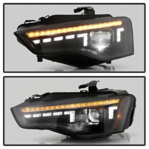 Audi A5 Headlights - SPYDER - High-Power LED Module - Black - `13-`17