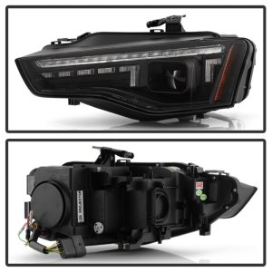 Audi A5 Headlights - SPYDER - High-Power LED Module - Black - `13-`17