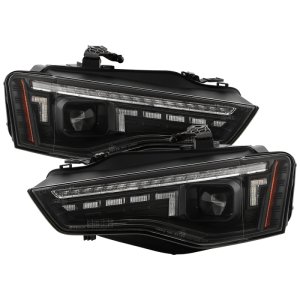 Audi A5 Headlights - SPYDER - High-Power LED Module - Black - `13-`17
