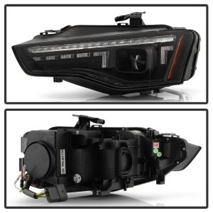 Audi A5 Headlights - SPYDER - High-Power LED Module - Black - `13-`17