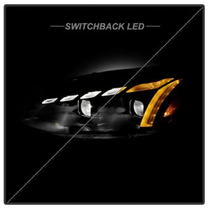 Volkswagen Golf Headlights - SPYDER - APEX Series, High-Power LED - Black - `18-`21