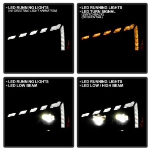 Volkswagen Golf Headlights - SPYDER - APEX Series, High-Power LED - Black - `18-`21