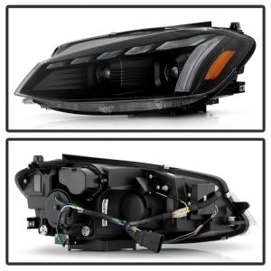 Volkswagen Golf Headlights - SPYDER - APEX Series, High-Power LED - Black - `18-`21