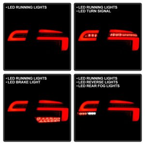 Audi A3 LED Tail Lights - SPYDER - Full LED - Black - `03-`08