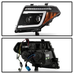 Nissan Pathfinder Projector Headlights - SPYDER - Greeting Light Show Animation + Sequential LED Turn Signal Lights - Black - `05-`07