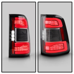 Dodge Ram 1500 LED Tail Lights - SPYDER - Spyder Apex - Black - `19-`23