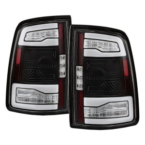 Dodge Ram 2500 LED Tail Lights - SPYDER - Apex Series, Factory LED Tail Lights Model With Blind Spot Module, Sequential Signal Lights - Black - `19-`24