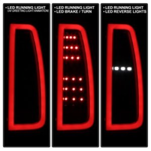 Chevrolet Tahoe LED Tail Lights - Rear - SPYDER - Light Bar - Black Smoke - `15-`20