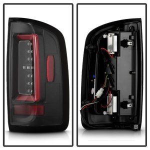 GMC Canyon LED Tail Lights - SPYDER - Red Light Bar - Black - `15-`19