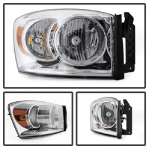 Dodge Ram 3500 Headlights - Front - SPYDER - xTune Crystal - Amber/Chrome - `06-`09