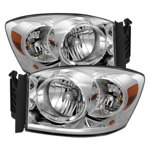 Dodge Ram 3500 Headlights - Front - SPYDER - xTune Crystal - Amber/Chrome - `06-`09