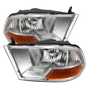 Dodge Ram 1500 Headlights - Front - SPYDER - xTune Crystal, Non-Quad - Chrome - `09-`10