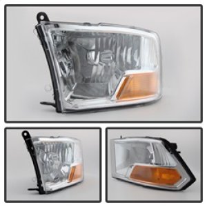Ram 1500 Headlights - Front - SPYDER - xTune Crystal, Non-Quad - Chrome - `11-`12
