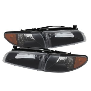 Pontiac Grand Prix Headlights - Front - SPYDER - xTune Crystal + Amber Corner - Black - `97-`03 Pontiac Grand Prix Headlights - Front - SPYDER - xTune Crystal + Amber Corner - Black - `97-`03