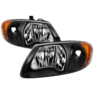 Chrysler Voyager Headlights - Front - SPYDER - xTune Crystal - Black - `01-`03