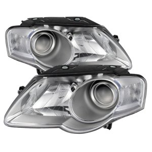 Volkswagen Passat Headlights - Front - SPYDER - xTune Projector (Halogen Only) - Chrome - `06-`10 Volkswagen Passat Headlights - Front - SPYDER - xTune Projector (Halogen Only) - Chrome - `06-`10